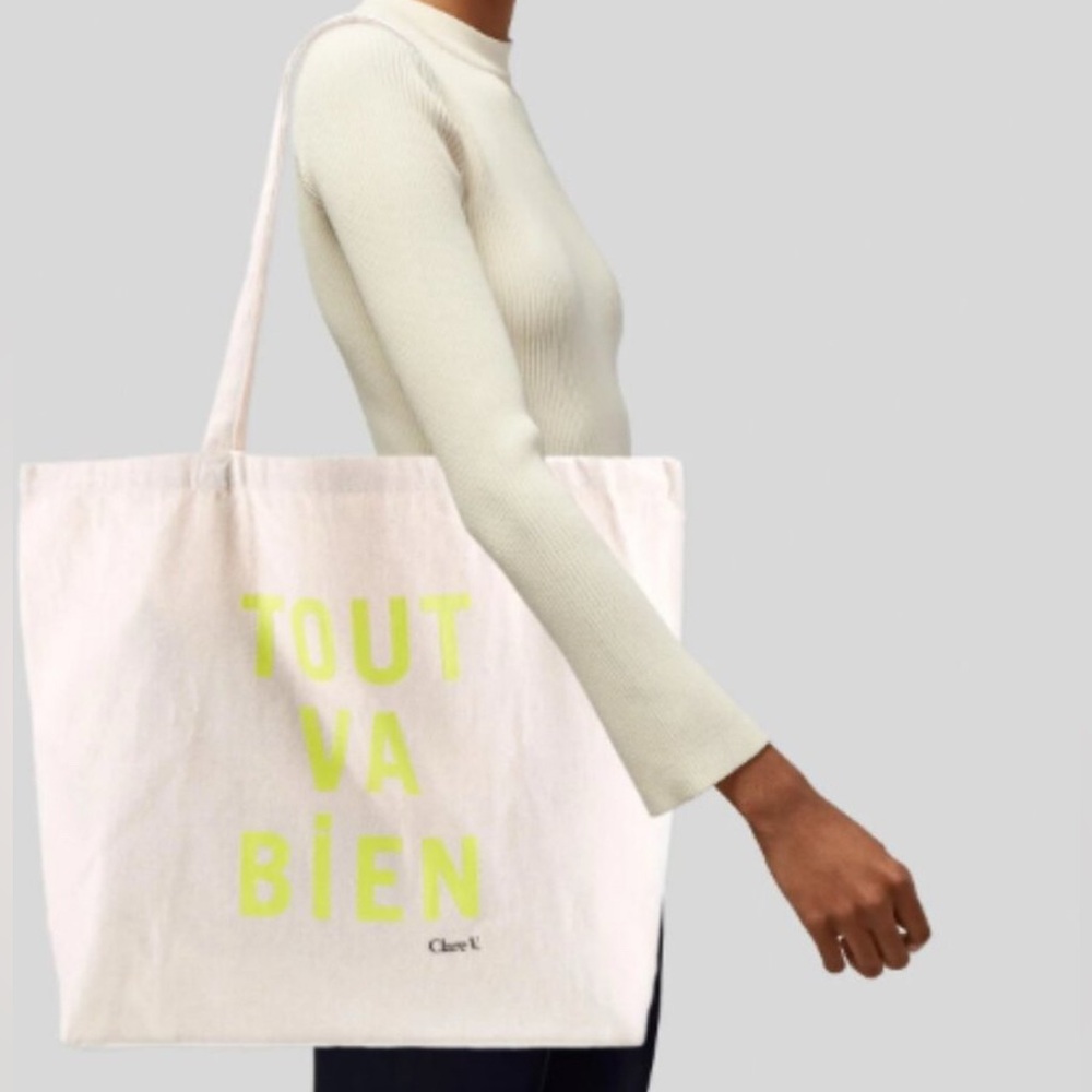 Clare V Tout Va Bien Cream Tote Bag